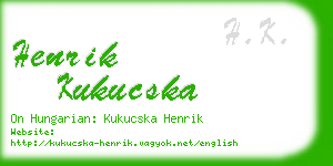 henrik kukucska business card